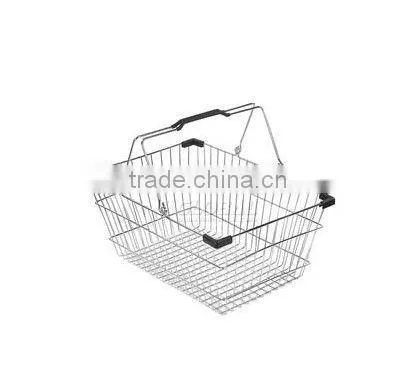 Metal Chrome Wire Mesh Shopping Basket
