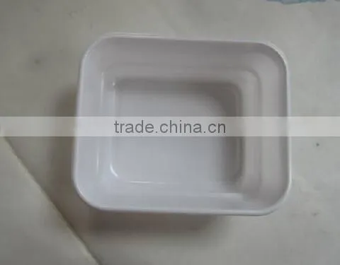 Disposable Rectangular Salad Bowl, Plastic Dish, Airline Salad Bowl