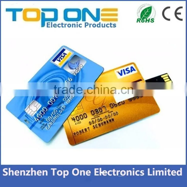 Custom logo 4gb credit card usb flash drive , promotional business plastic card USB flash stick