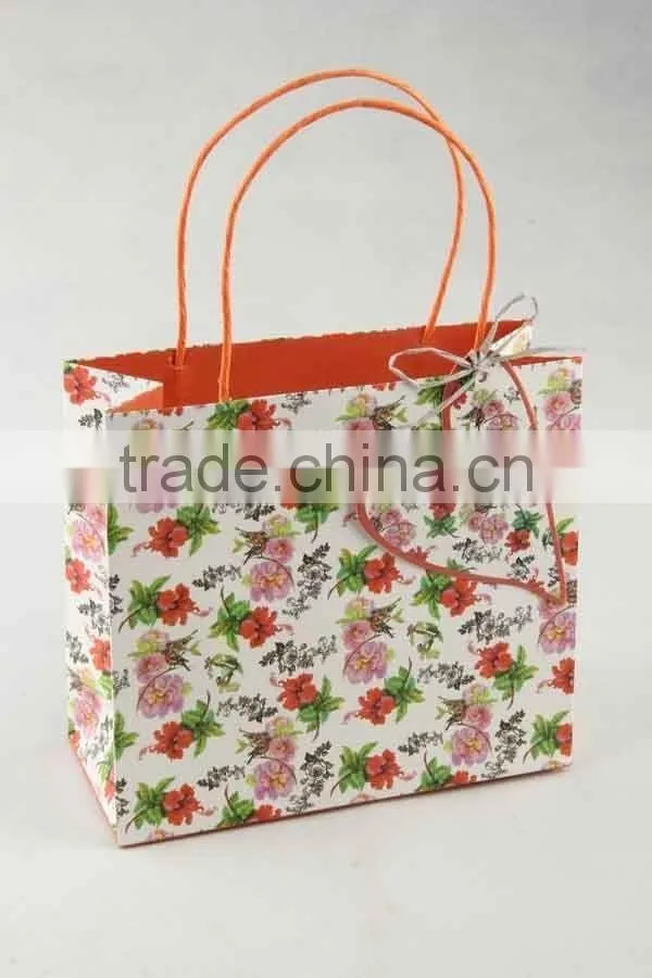 Colorful Shopping Paper Bag With Card /Printed Foldable Gift Bag