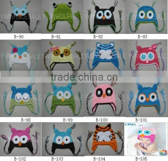 knitted hat 2014 lovely animal baby hats