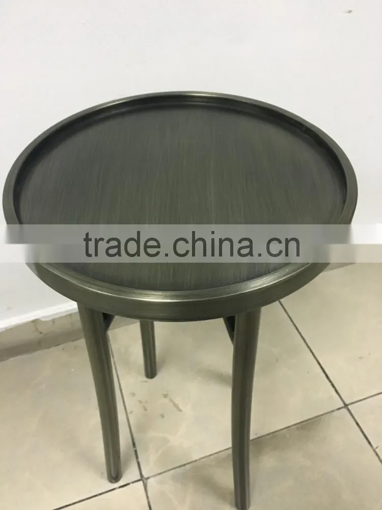 Alibaba online shopping Brushed bronze frame square metal coffee table high qualtiy