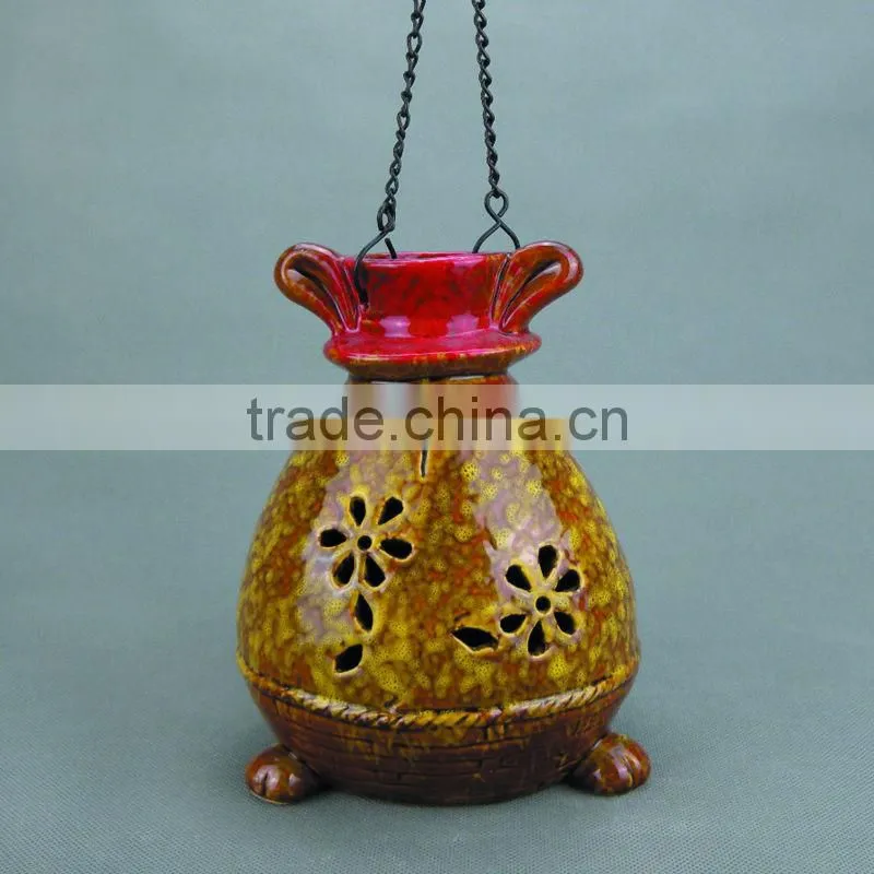 OEM LED Light Ceramic Hanging Lantern