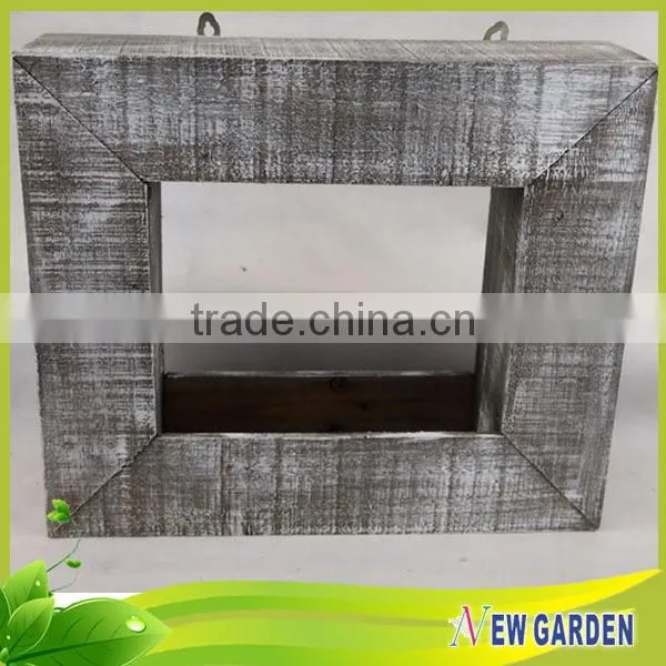 Strudy and Durable Eco-friendly Retangle Wooden Wall-mounted Flower Pot