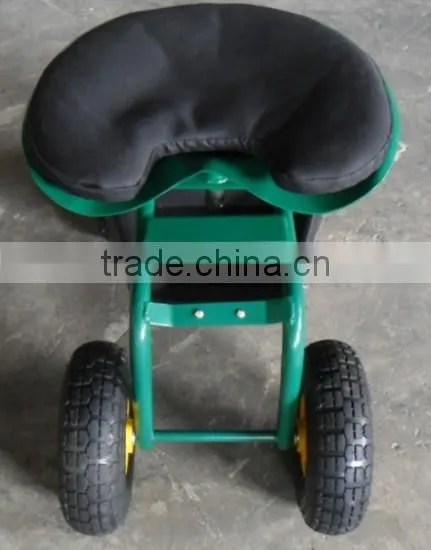 Rolling Garden Work Seat (Steerable with Pad)