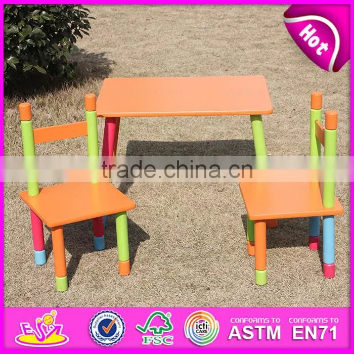 2015 Garden sets table and chair for kids,wooden toy table and chair for children,High quality table and chair for baby WO8G086