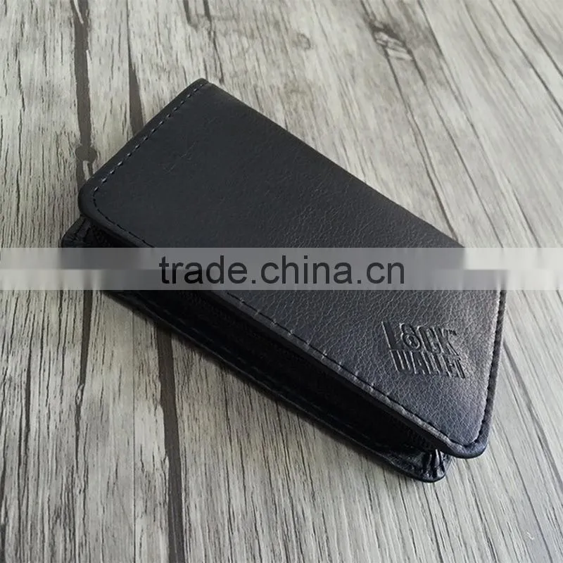 Lock Wallet Slim RFID Blocking PU Leather Zipper Card Holder