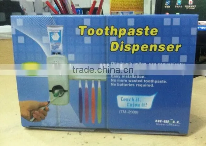 Promotion Automatic toothpaste dispenser/Toothpaste Dispenser & Toothbrush Holder