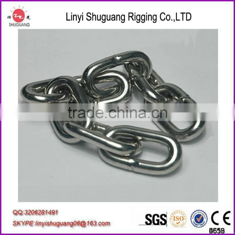 galvanized link chain, for marine use, dock fender link chain, marina, pontoon