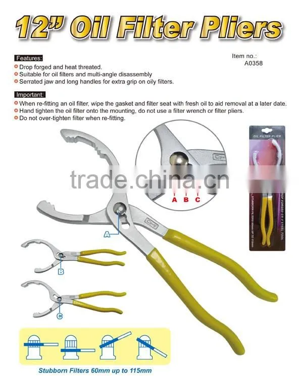 12" Oil Filter Pliers