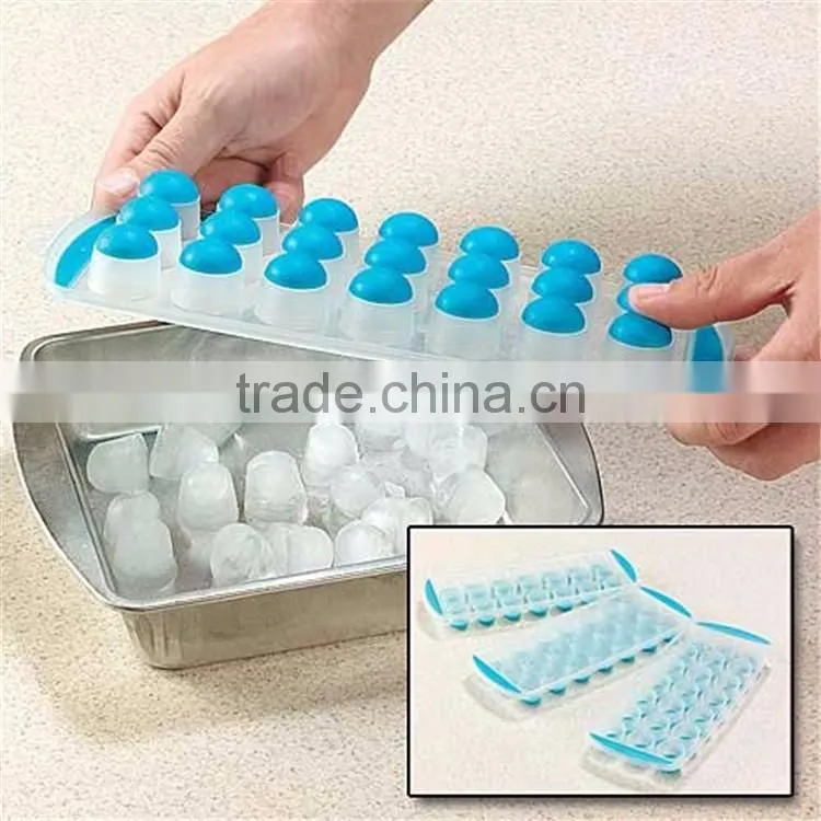 wholesale silicone ice mould plastic 21 pcs ice cube try on sale