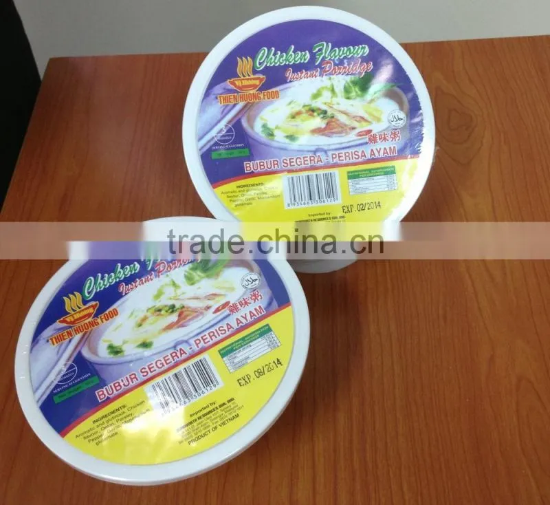 50g BOWL INSTANT PORRIDGE CHICKEN FLAVOUR - Thien Huong Food JSC
