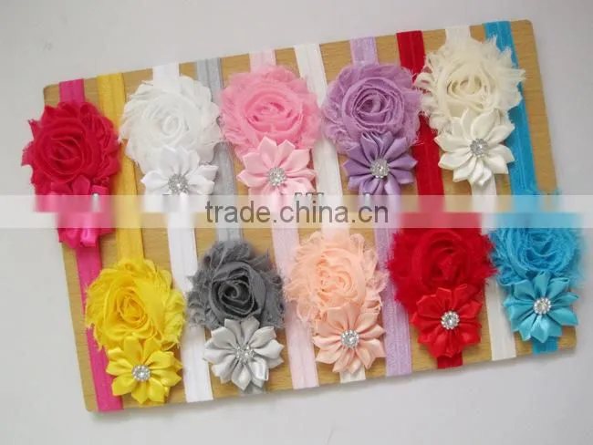 CF 0822 baby girls wholesale hair clip materials chiffon rosette butterfly hair bow