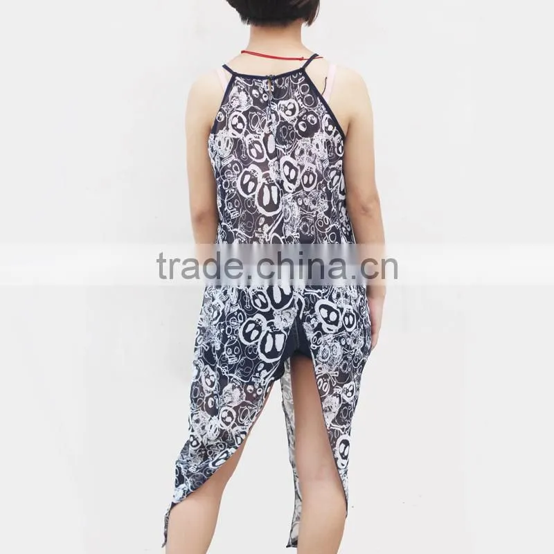New arrival women fashion summer dresses,sleeveless slit sexy casual dresses