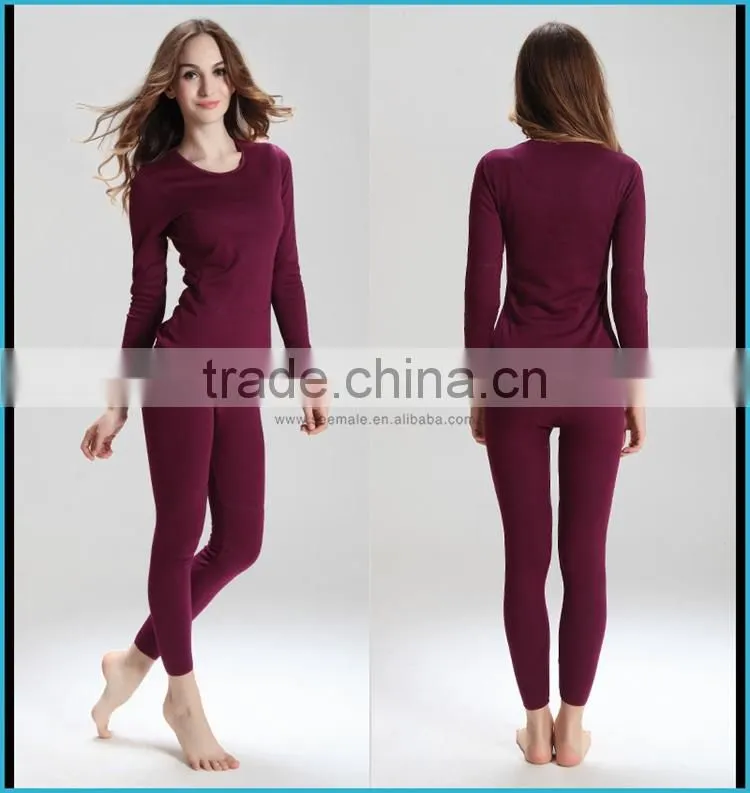 Couples Heated Thermal Underwear Thick Double Layer Merino Wool Polartec Thermal Underwear Knee Support Thermo Underwear