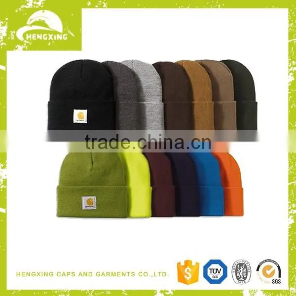 custom acrylic beanies with cuff woven label slouch custom made beanie