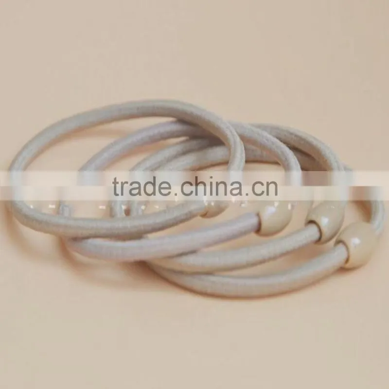 Girls Rubber Elastic Hair Ties Ponytail With Beads