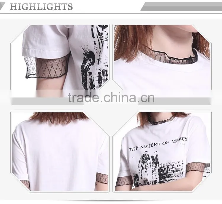 OEM & ODM white t-shirt woman,custom womens casual t shirt