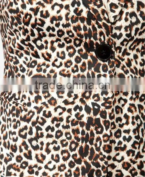 Animal Print Woven Blazer