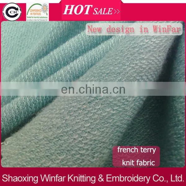 Winfar Textile Plain Dyed T/R80/20 Rayon Polyester French Terry Fabric