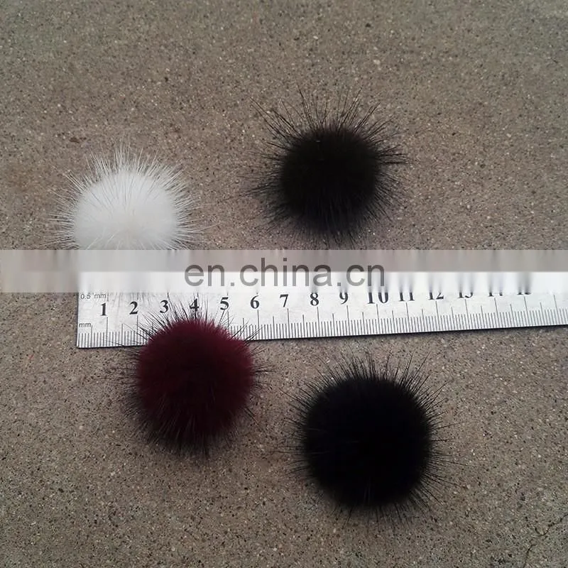 Wholesale Fur Accessory For Iphone And shoes, Cheap 3cm Genuine Mink Fur Ball Pom 18 Colors Available