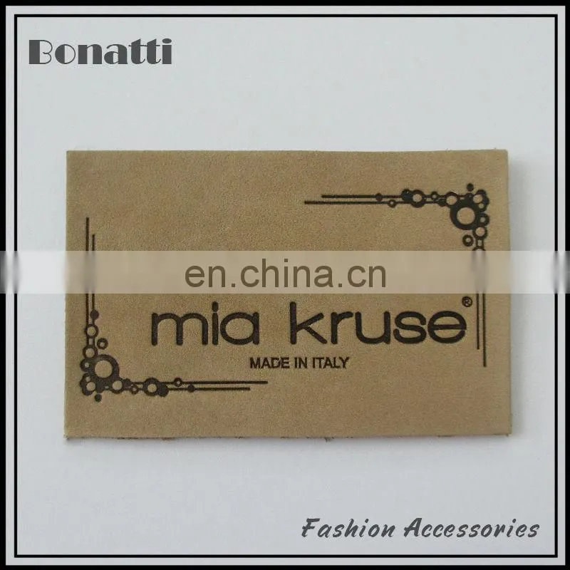 new design pu leather label or patches for garment