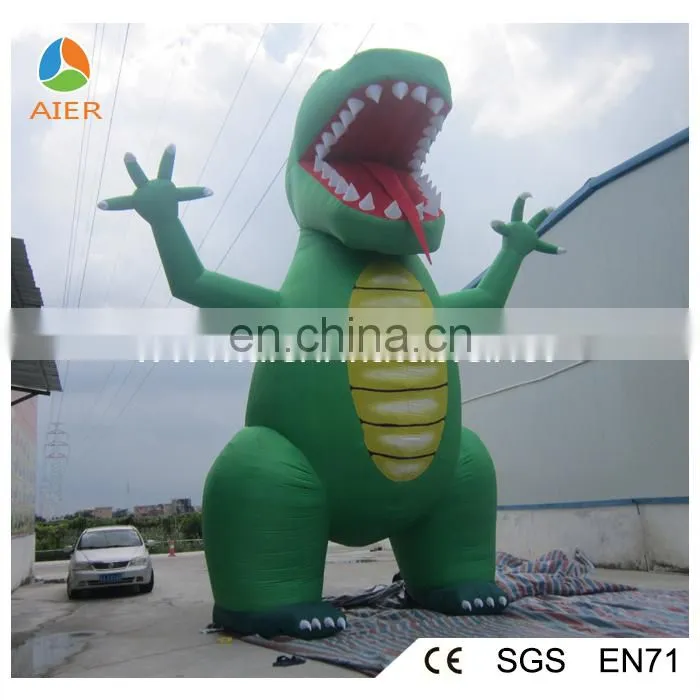 Inflated dinosaur for advertising