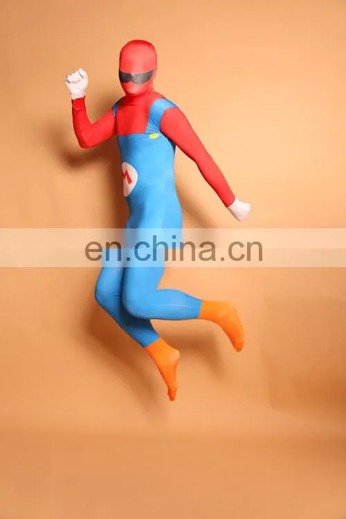 Blue & Red Second Skin Cosplay Suits For Woman Man 2nd Skin Costume