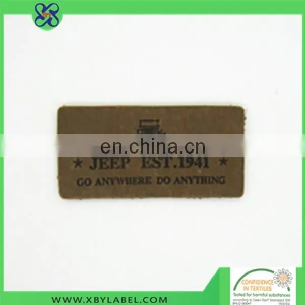 embroidered leather patch for jeans custom leather patches