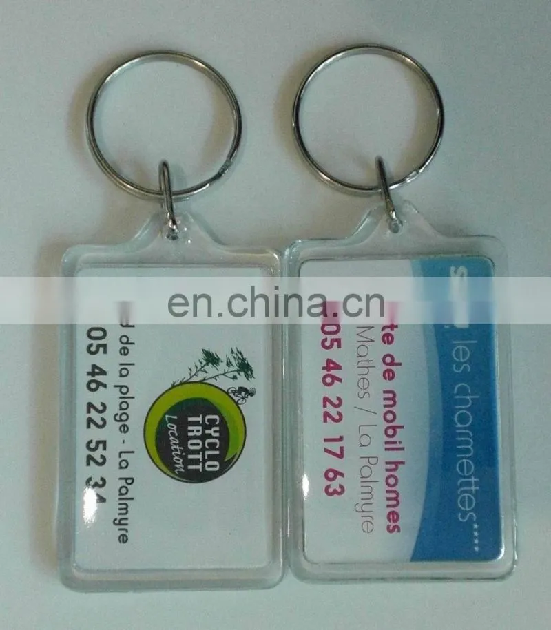 custom round clear acrylic keychain