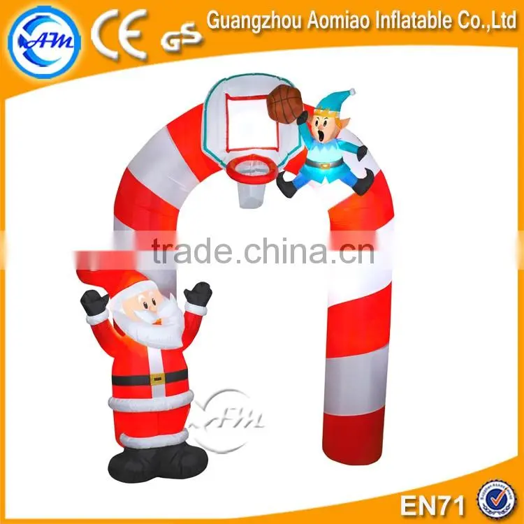 Christmas decoration arch with santa inflatable christmas arch
