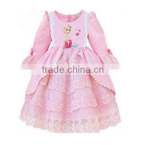 Girls' dress elsa costume children's dress frozen Elsa dress wholesale SU043