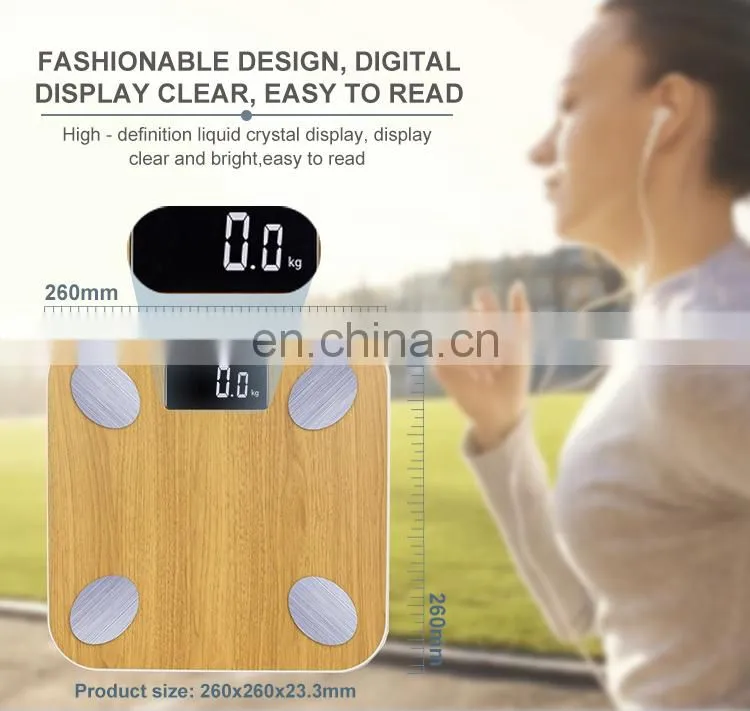 Smart App Digital Wireless Fat Weigh Body Fat Digital Precision Scale With App