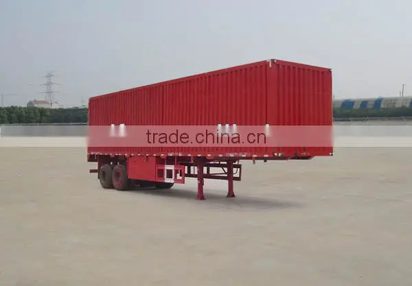 3 axles Dongfeng box truck trailer/container trailer from china for sale