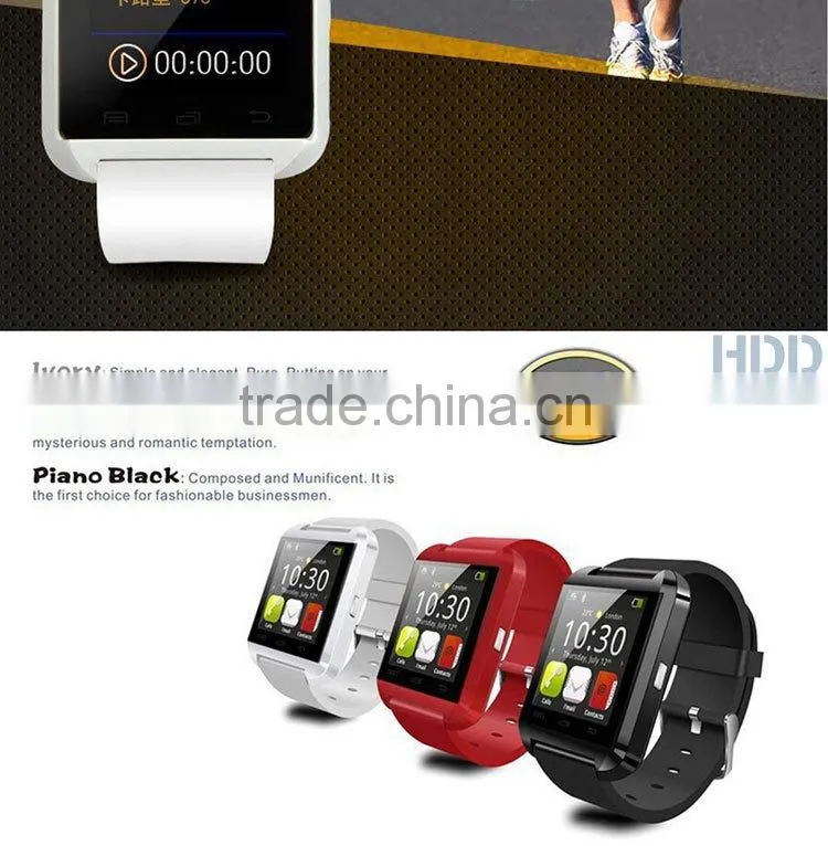 2014 portable wrist u8 m26 bluetooth smart watch bluetooth watch wholesale wrist watch