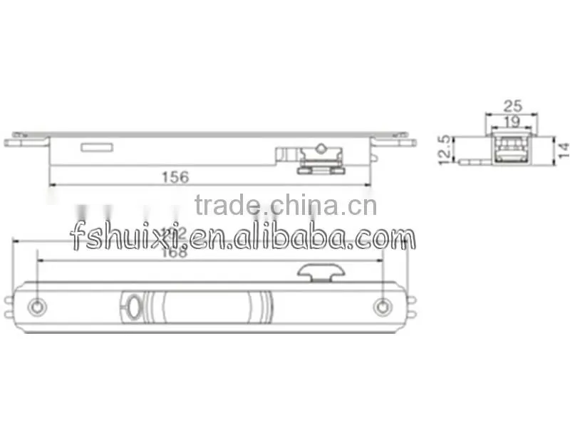 Sliding powder coated door and window lock