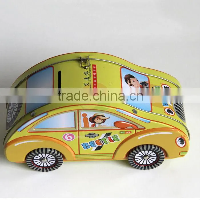 car shape gift packing tinplate box delicated printing