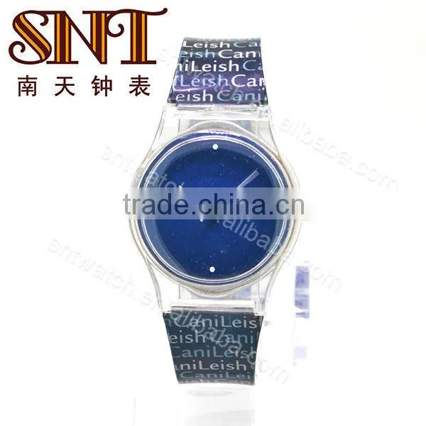 SNT-PL004 fashion plastic watch waterproof custom-made wrist watch plastic cases