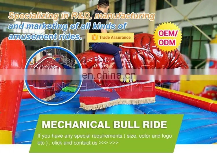 Fun fair rides adult outdoor games fiberglass mechanical rodeo bull ride for sale