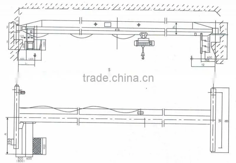 Monorail electric crane,motor driven crane