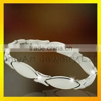 wholesale wedding gift hot sell stainless steel bracelets with purple crystal