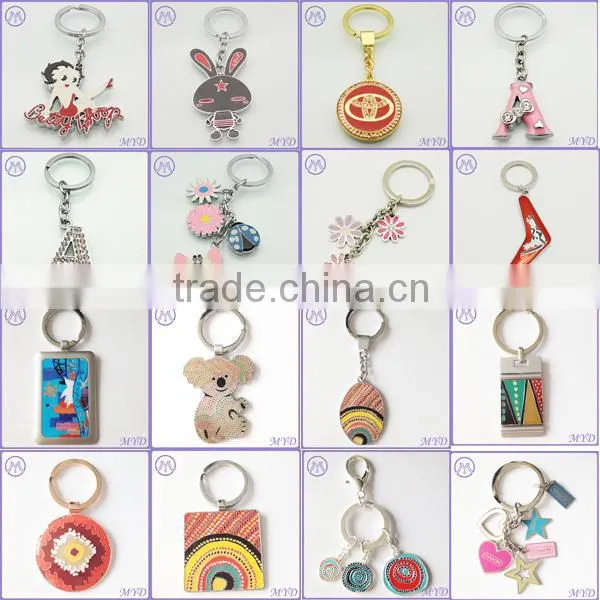 Custom Zinc Alloy Enamel Letter A keychain