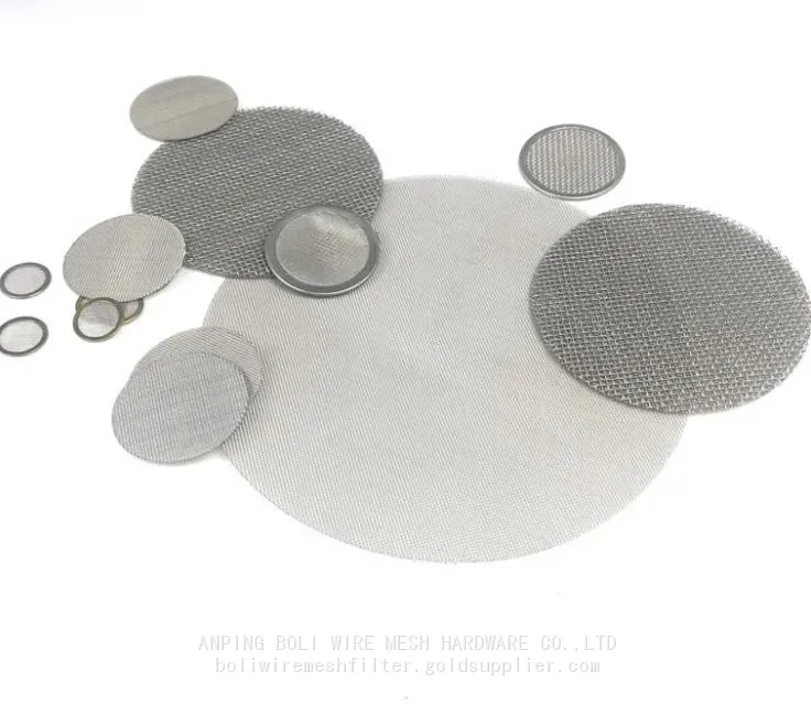 Stainless-Steel-Wire-Mesh-Round-Filter-Disc-Metal-Mesh-Screen-Filter-Disk-Black-Wire-Cloth-Weave-Fil
