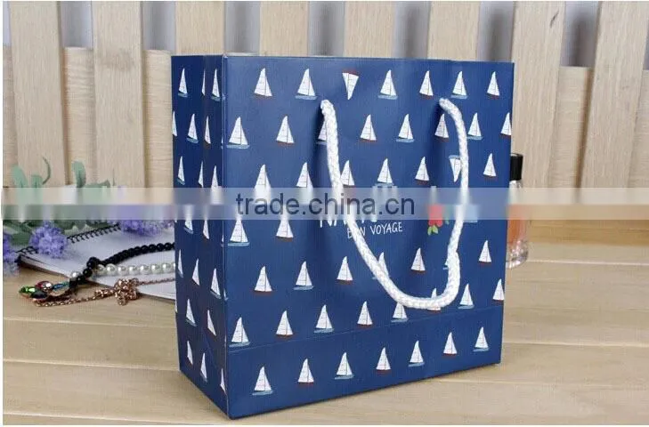 navy blue gift paper bag/fancy shopping bag