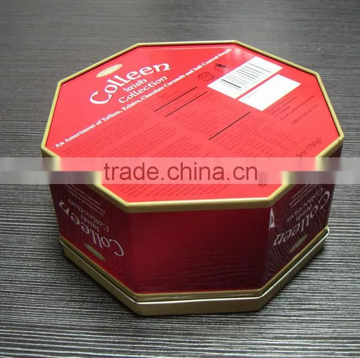 octagonal collection metal storage box
