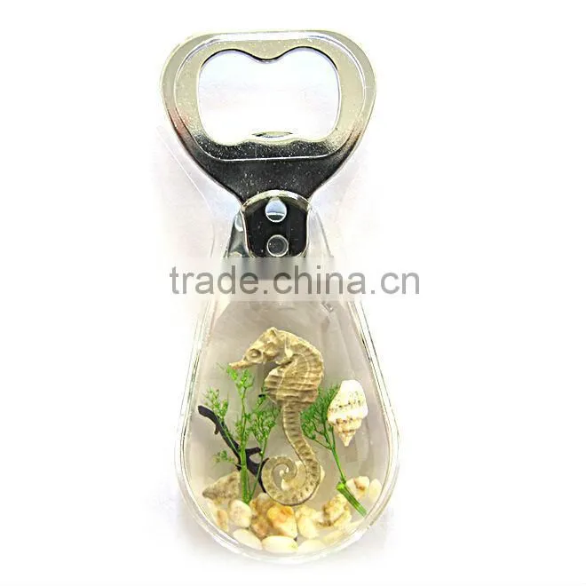 Sea horse promotional custom plastic beer funny bottle opener