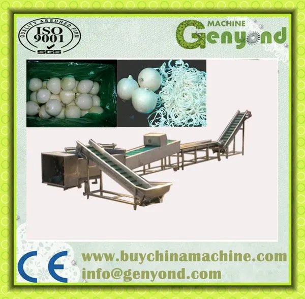 Factory Genyond Hot Sales Industrial Full Automatic Onion Peeler Peeling & Roots tails Two Edds Cutting Machine