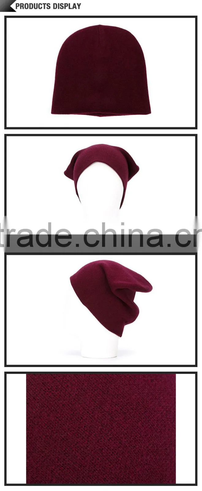 Fashion lady blank knitted turban hat