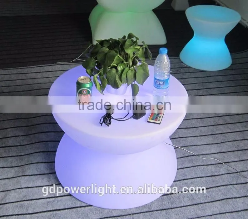 PE Plastic Bar Table with LED lights and remote 6040D
