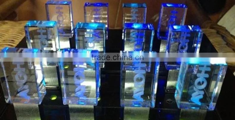 Factory High quality usb flash drive 8gb crystal pendrive